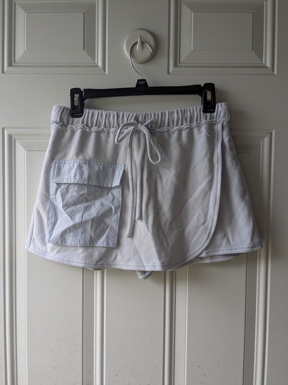 Light Blue Drawstring Women’s Skort with Pocket
